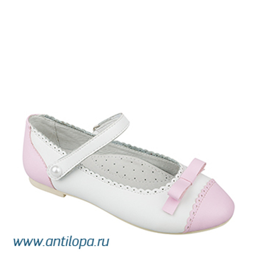 6498-7113 туфли дшк/ шк бел/роз